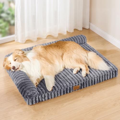 Orthopedic Large Dog Bed Furry Pet Bed, Washable Cover 48''X30''
