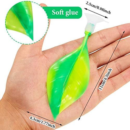 WILLBOND 2 Pcs Green Silicone Betta Fish Bed Leaf Hammock Betta Fish Tank Accessories Decorations for Aquarium Ornaments, Practical Resting Spot, Comfortable and Safe