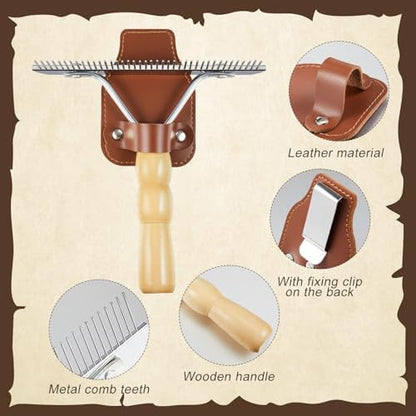 2 Set Horse Show Comb Brush Holder Cattle Race Grooming Brush Show Comb
