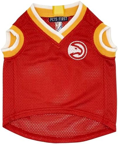 Pets First NBA Atlanta Hawks Dog Jersey, Medium- Tank Top Basketball Pet Jersey