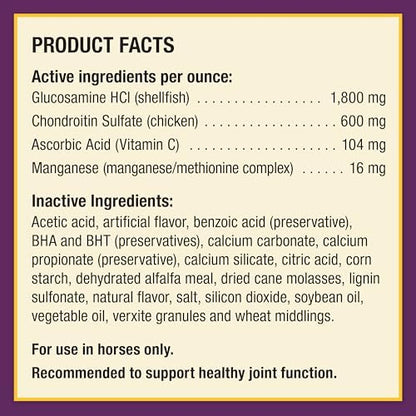 Horse Health Joint Combo Classic, An Unbeatable Joint Combination Supplement for Horses, Cinnamon Apple 8 Pounds