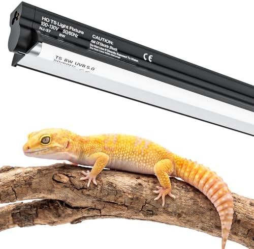 T5 UVB 10.0 Reptile Light Fixture Combo Kit (12Inch)