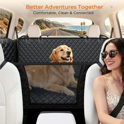 URPOWER Dog Car Seat Cover for Back Seat, Waterproof Hammock for Model Y