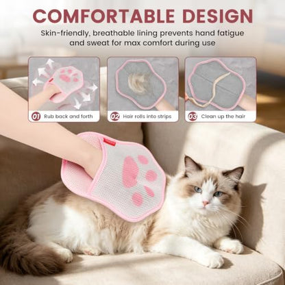 CareCove Reusable Electrostatic Pet Hair Removal Glove for Cats & Dogs