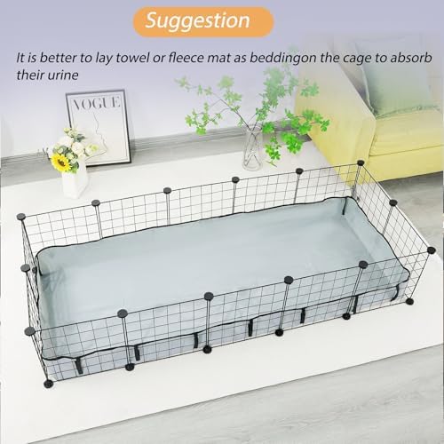 DZWLKJ Guinea Pig Cage Liner Tarp Bottom Waterproof and Washable Base Also for Rabbits, Bunny, Chinchesillas, Hedgehog, Ferrets and Other Small Animals(28x70 inches)