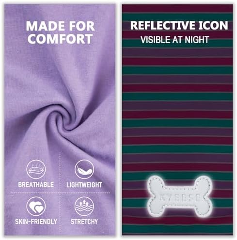 KYEESE 2Pack Cotton Dog Shirt for Small Dogs Soft Striped Tank Top