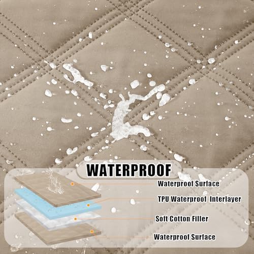 Smiry Waterproof Dog Bed Cover, Reversible Pet Blanket for Sofa Couch