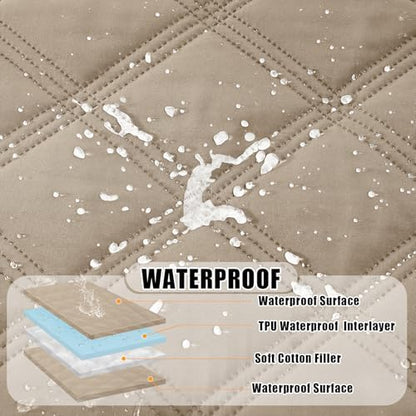 Smiry Waterproof Dog Bed Cover, Reversible Pet Blanket for Sofa Couch
