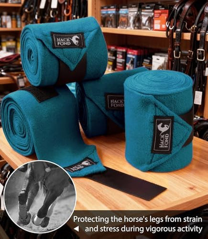 Polo Wraps for Horses Set of 4, Leg Wraps for Horses