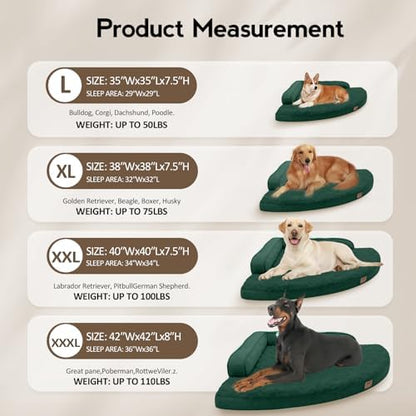 MEKIY Orthopedic Waterproof Dog Bed with Sides for Extra Large Sizes Dogs