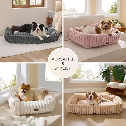 Bedsure ComfyFleece™ Cute Dog Bed for Small Medium Dogs,25in Night Blue