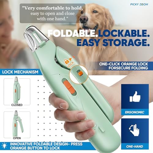 2-in-1 Dog & Cat Nail Clippers and Grinder with LED Light