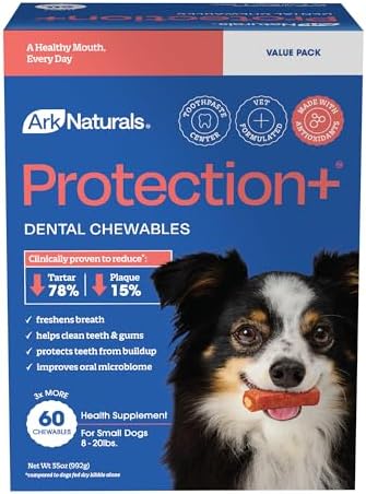 Ark Naturals Protection+ Brushless Toothpaste Chews - Small Breeds (60 ct)