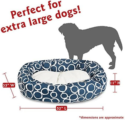 Majestic Pet 52" Fusion Navy Sherpa Bagel Bed