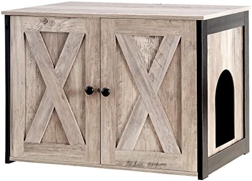 Dwanton Cat Litter Box Enclosure, Hidden Litter Box Furniture, 27.6 Inches