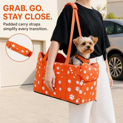 Dog Car Seat for Small Dogs 5-15 lbs, Tomato Red