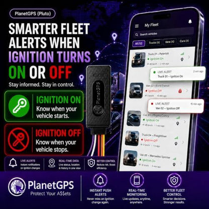 PlanetGPS (Pluto) - Wired GPS Tracker for Vehicles + Kill Switch (Remote Starter Disable) + PTO Monitoring for Tow Trucks - Subscription Required (Starting $5.00 / Month) Relay Included