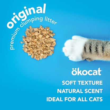 ökocat Original Natural Wood Clumping Cat Litter, Odor Control 18.8 lbs