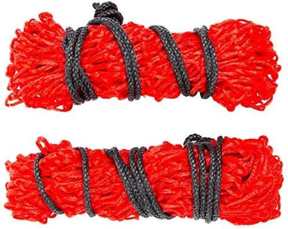 Majestic Ally 2 pcs Ultra Slow Feed 1.5"x1.5" Holes 40” Hay Net for Horses and livestocks (Red)