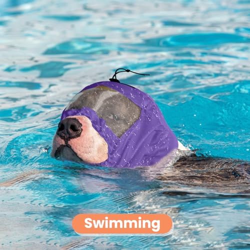 Nanaki Adjustable Shower Caps for Dogs Ears Dog Ear Covers for Bath, Shower Cap Reusable Waterproof Ear Covers for Dogs, Dog Ear Protection for Bath Dog Bath Ear Protection Bathing Grooming Swimming
