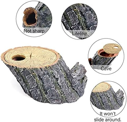Snake Hide and Basking Tree Roots Cave for Terrariums, Available for Climbing and Hiding Spots for Reptiles, Amphibians, and Small Animals, Corn Snake, Small Gecko