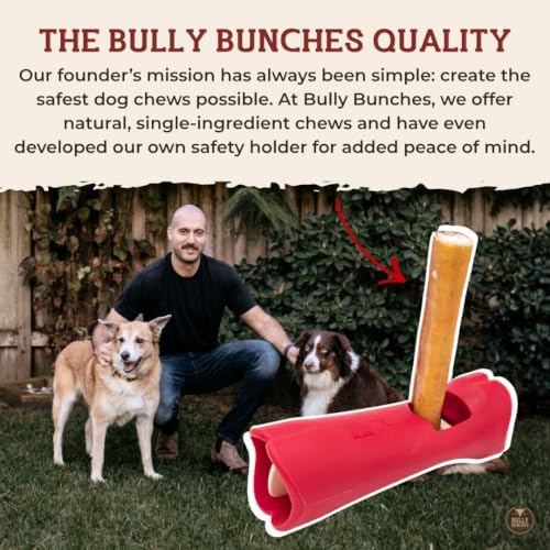 Bully Bunches Premium (6" Standard - 108 Pack) Odour-Free Bully Sticks for Small to Medium Dogs & Puppies - Long Lasting Chews for Oral Care - All Natural, Single Ingredient Beef Dog Treat, No Rawhide