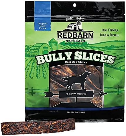 Redbarn Bully Slices for Dogs, Highly Palatable, Long-Lasting Natural Dental Treats with Functional Ingredients, 9 oz. (Pack of 3) - Original Bully