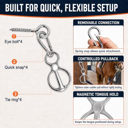 Horse Tie Ring, 304 Stainless Steel Blocker Tie Ring for Horse Supplies