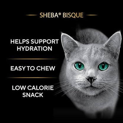 Sheba Bisque Cat Treats & Food Toppers, Variety Pack, 1.4 oz, 24 Count