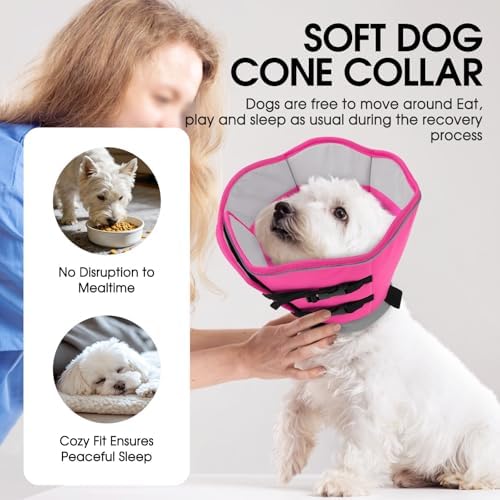Soft Dog Cone, Adjustable Dog Cone Alternative for Large Dogs