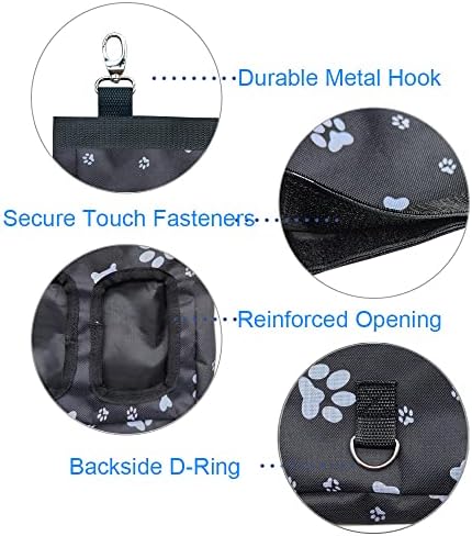RIOUSSI Guinea Pig Hay Feeder, Hanging Rabbit Hay Feeder Bag. Black Paws