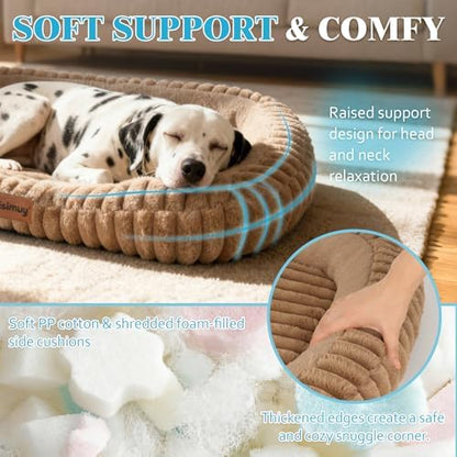 Orthopedic Dog Bed,Hip Joint Support Large Dog Crate Pad for Senior