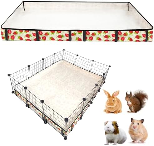 Guinea Pig Cage Liner，Washable Waterproof Oxford Cloth Cage Liners for Small Animals,Hamster Chinchilla Hedgehog Rabbit and Other Small Animals Not Include Cage(42x56 inches)
