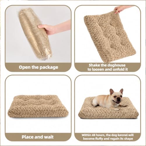 Dog Bed Medium Size, Plush Washable Pet Bed Mat, Dog Crate Bed 23"x 18"