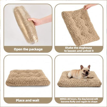 Dog Bed Large Size, Plush Washable Pet Bed Mat, Dog Crate Bed 41"x27"
