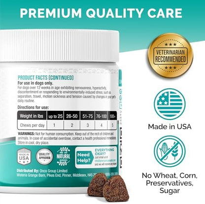 Calming Chews for Dogs - Dog Calming Chews Duck Flavor 120 Soft Chews