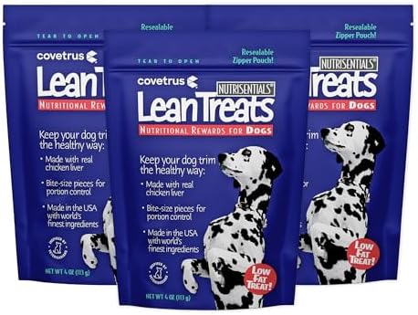 Covetrus Nutrisential Lean Treats for Dogs - Small, Medium & Large Dogs (K9) - Nutritional Low Fat, Bite-Size - Soft Chicken Flavor - Chicken Flavor - 3 Pack - 4oz