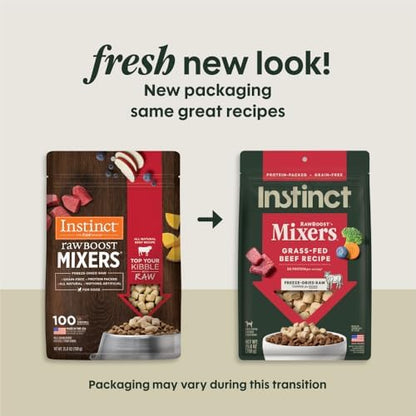 Instinct Freeze Dried Mixers, Dog Food Toppers, Beef, 25 oz. Bag
