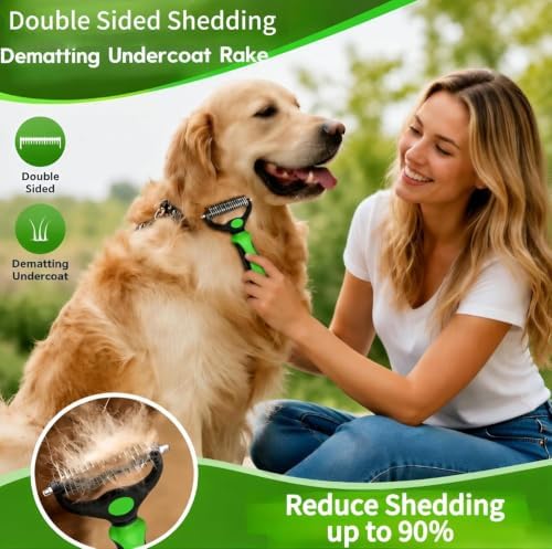Dog Brush for Shedding,Deshedding Slicker Undercoat Rake Brush for Dog,6PCS