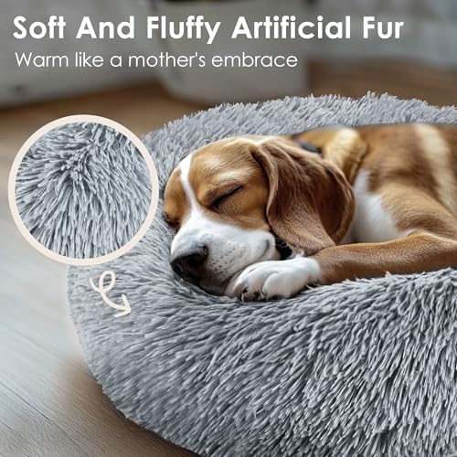 Dog Beds Large Sized Dog and Cats, 32in Pet Beds for Large Pet (Light Grey)