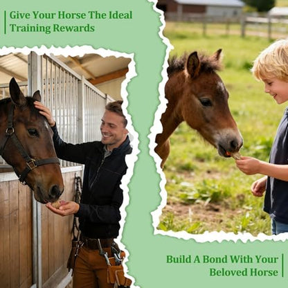 KATUMO Horse Treats, Made with Apple Banana Strawberry and Carrot, Natural Healthy Snacks for Horse Training Rewards and Daily Feeding, 1 lbs