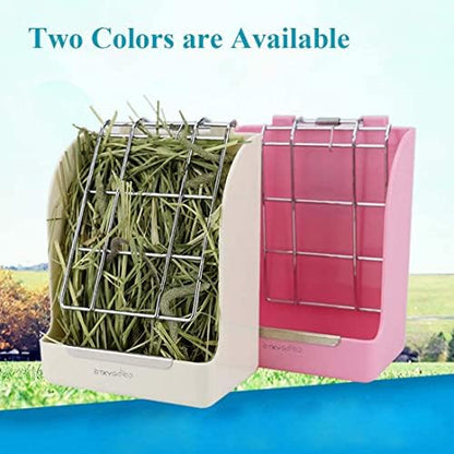 Rabbit Hay Feeder, Large Capacity Bunny Hay Rack for Rabbits, Guinea Pigs, Chinchillas, Small Animals, Hay Dispenser
