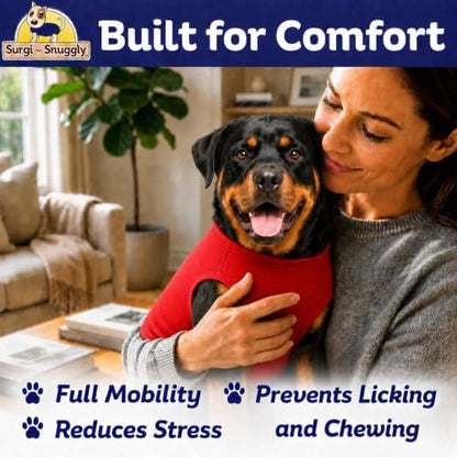 Surgi Snuggly Dog Surgery Recovery Suit, Cone Alternative, Spay/Neuter 2XLS