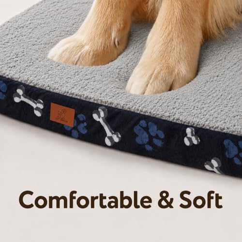 Orthopedic Pet Beds for Large Sized Dog 41x27 Inch Navy