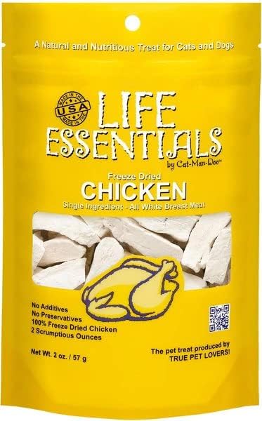 Life Essentials by Cat-Man-Doo | Freeze Dried Chicken Treats | 2oz Bag