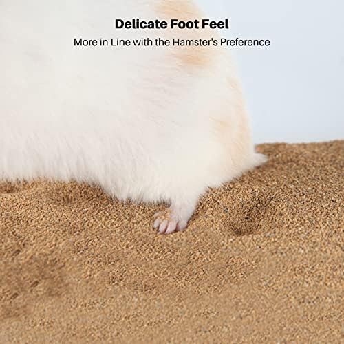 BUCATSTATE Hamster Sand, No-Dust 3.3LB Chinchilla Dust Bath with Pour Spout, 100% Natural Desert Bathing Sand for Syrian Hamster Gerbil Rat Mice Small Animals (Fine Sand)