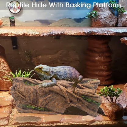 Large Reptile Hide Hollow Log for Snake Ball Python Bearded Dragon