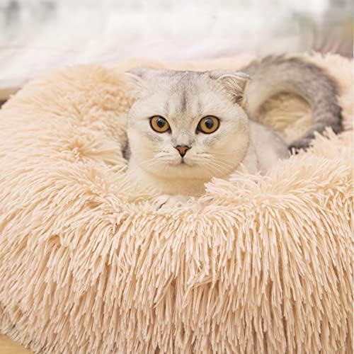 Nisrada Cat Beds for Indoor Cats,20 Inch Dog Bed for Small Melium Large Dogs, Washable-Round Pet Bed for Puppy and Kitten with Slip-Resistant Bottom