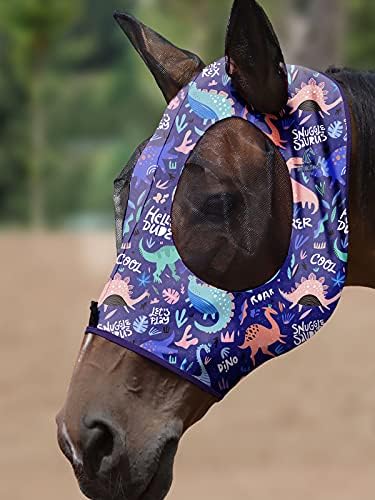 Mask Tech 5 Pieces Horse Fly Masks with Ears, Stretchy Elastic Mesh Fly Masks, 3D Eye Clearance, UV Protection-Large,Combo 20