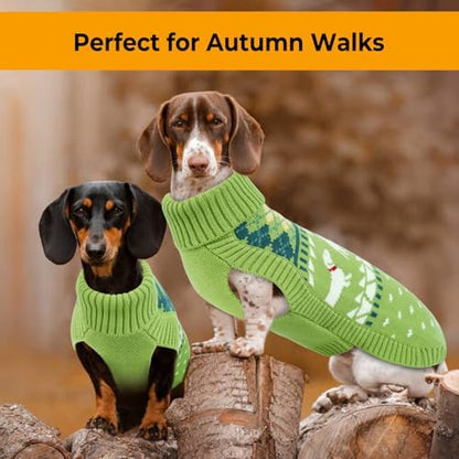 Lelepet Dachshund Sweater Turtleneck Dog Sweaters for Small Dogs (XS-XL)